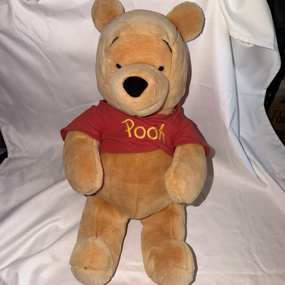 Vintage Disney Winnie the Pooh Jumbo Plush 26" Large Stuffed Excellent Condition